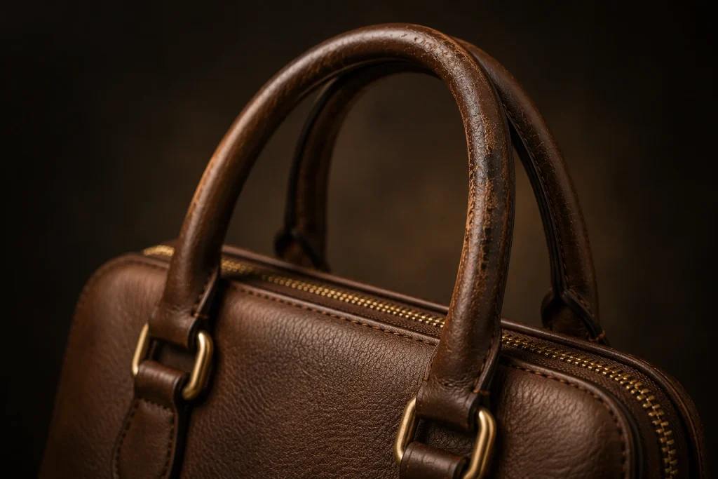 Why Leather Handbag Handles Darken Over Time